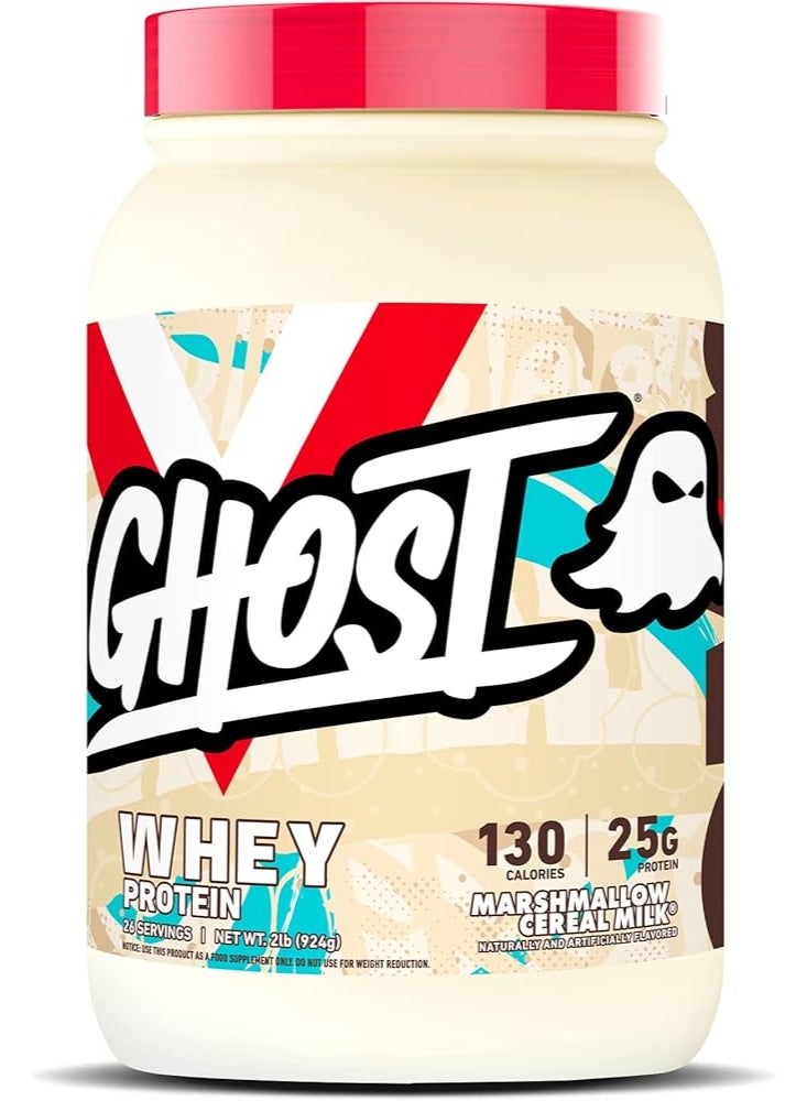 GHOST Whey Protein Powder 2LB – 26 Servings – Marshmallow Cereal Milk Flavor - Image 1